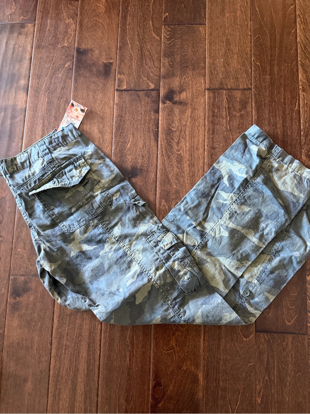 Y2K Unionbay Green Camo Cargo Pants - Olive Camo Size 9